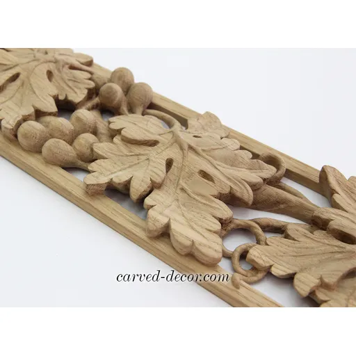 Decorative trim with grape wines solid wood