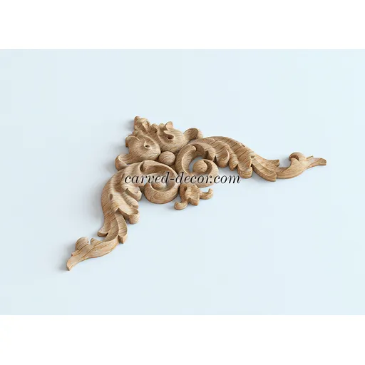 N-386 Acanthus Scroll Wood Corner Onlay
