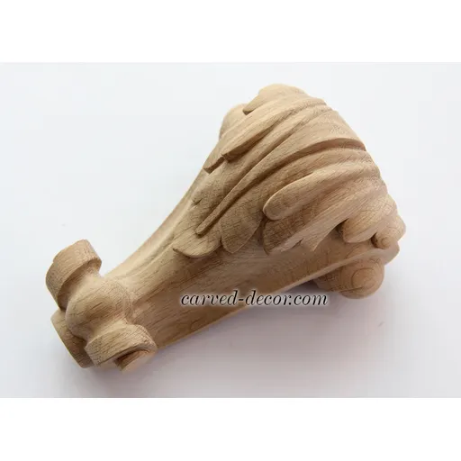 MN-018 Furniture legs wooden acanthus leaf Flemish scroll hardwood