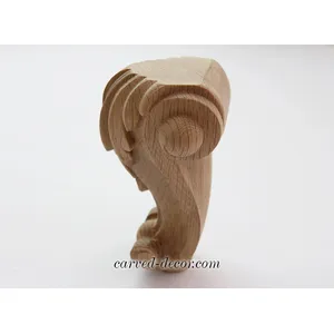 MN-018 Small furniture legs with acanthus leaf and scroll - 1