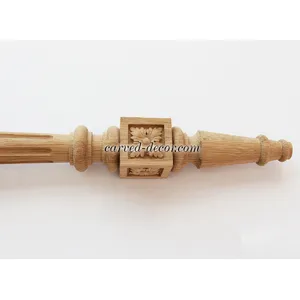 Square top reeded ornate table legs beech
