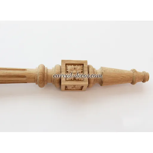 Square top reeded ornate table legs beech