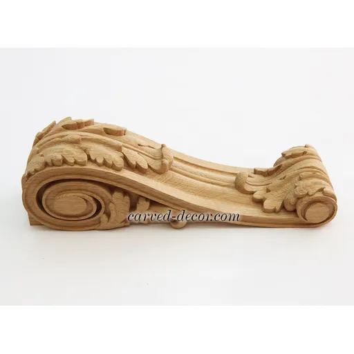 wooden medium carved acanthus leaf corbel baroque style