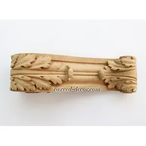 wooden medium carved acanthus leaf corbel baroque style