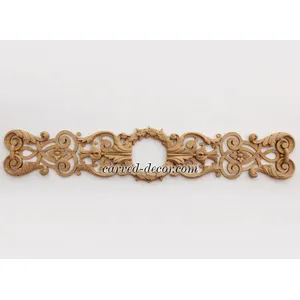 N-127 oak extra large horizontal decorative wreath victorian style