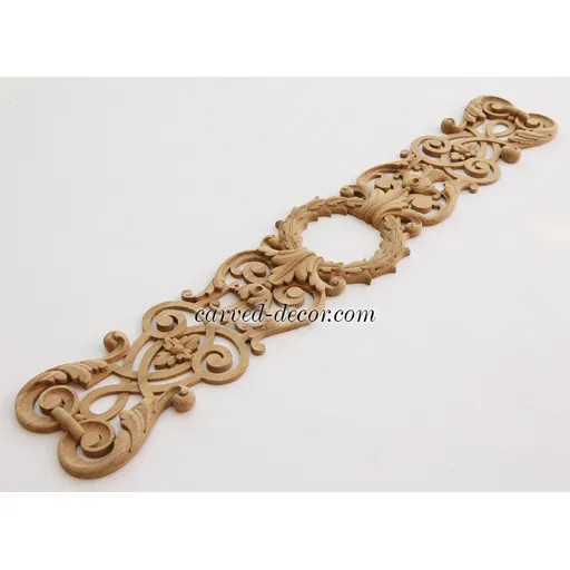 N-127 beech extra large wreath carving applique victorian style