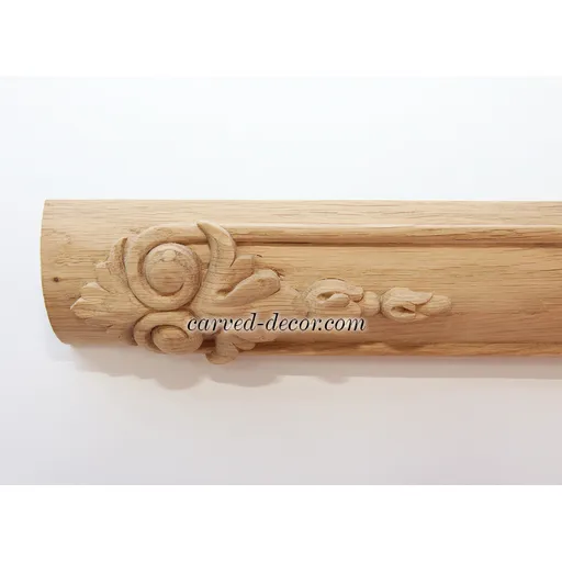 MN-065 Decorated antique end table legs with acanthus leaf from beech - 2