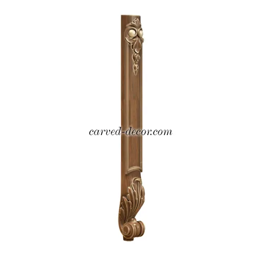 MN-065 Decorated antique end table legs with acanthus leaf from beech - 3