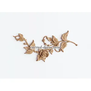 corner hand carved flower wood applique renaissance style