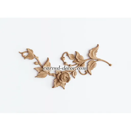 corner hand carved flower wood applique renaissance style