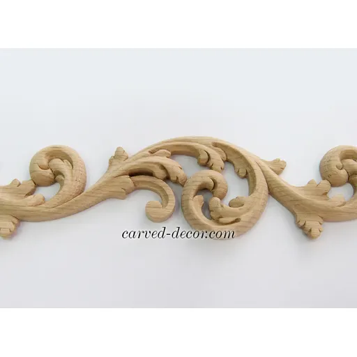 pierced acanthus leaf scroll wood moulding for interiors