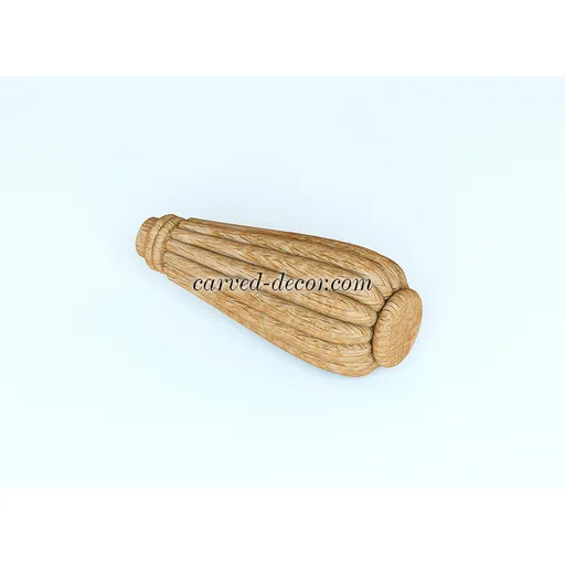 Oak tapered reeded furniture feet