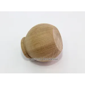 MN-024 Bun feet for furniture round flat platform from oak
