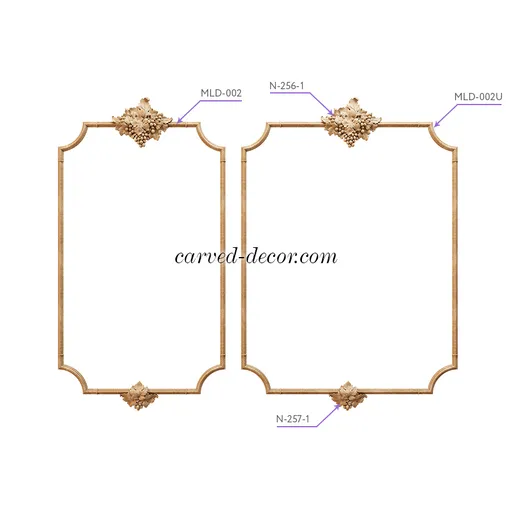 Grape center onlay for moulding solid wood