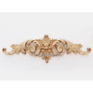 Carved Wooden Acanthus Center Pediment baroque style