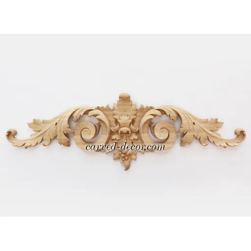 Carved Wooden Acanthus Center Pediment baroque style