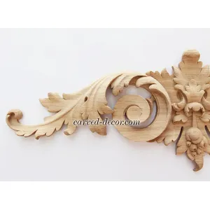 Carved Acanthus Center Pediment from oak
