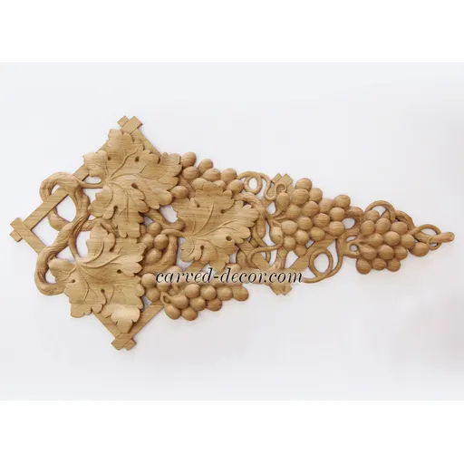 N-255 vertical carved grapes oak drop classical style