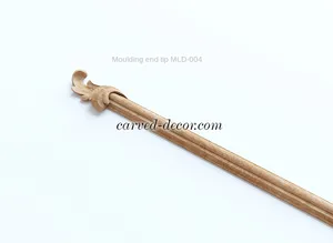 N-402L beech Acanthus scroll tip for wall molding, Left
