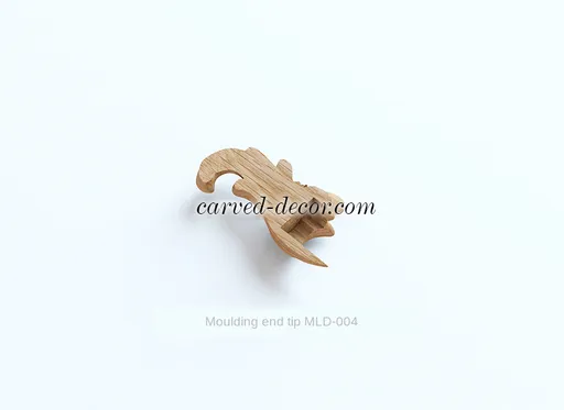 N-402L oak Acanthus scroll tip for wall molding