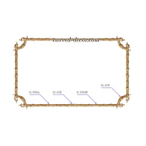Custom reed and ribbon moulding oak