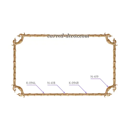 Custom reed and ribbon moulding oak