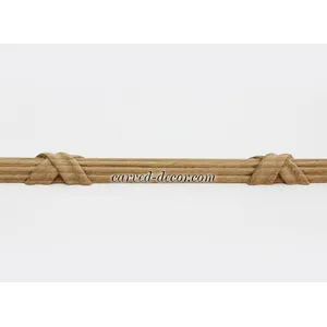 reed and ribbon moulding for staircases French Country