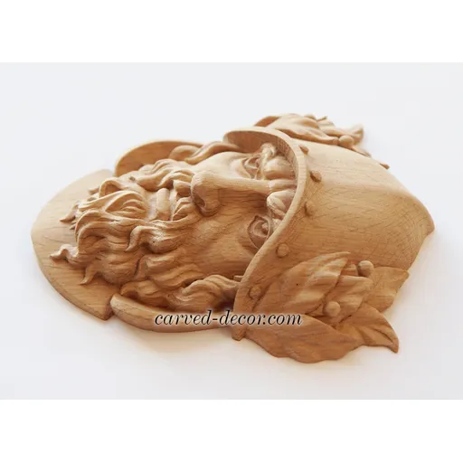 Oak wall decor greek warrior in a soldier helmet - 2