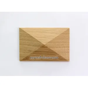 R-056 small rectangular simple oak rosette classical style