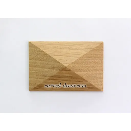 R-056 small rectangular simple oak rosette classical style