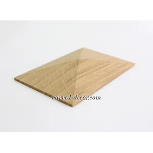 R-056 small rectangular simple oak rosette classical style