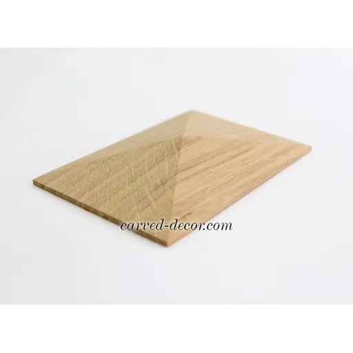 R-056 small rectangular simple oak rosette classical style