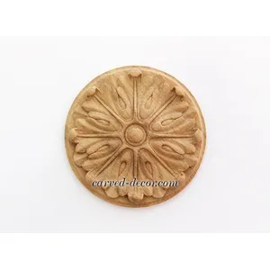 small round decorative floral oak rosette classical style