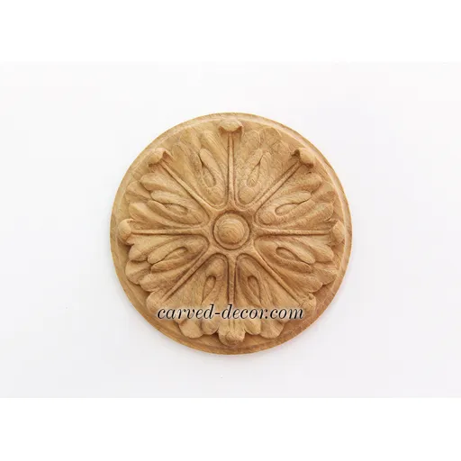 small round decorative floral oak rosette classical style