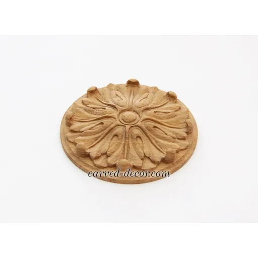 small round decorative floral oak rosette classical style