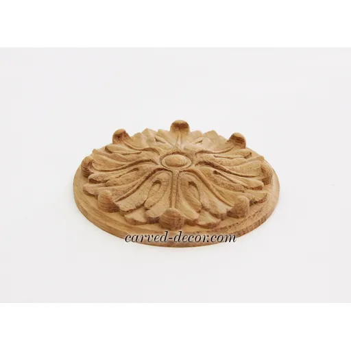 small round decorative floral oak rosette classical style