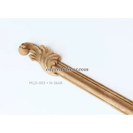 MLD-003 Decorative relief beech moulding - 2