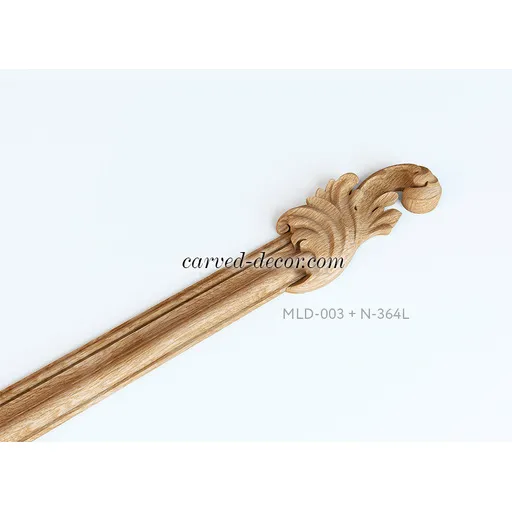 MLD-003 Decorative Classic relief oak moulding - 2