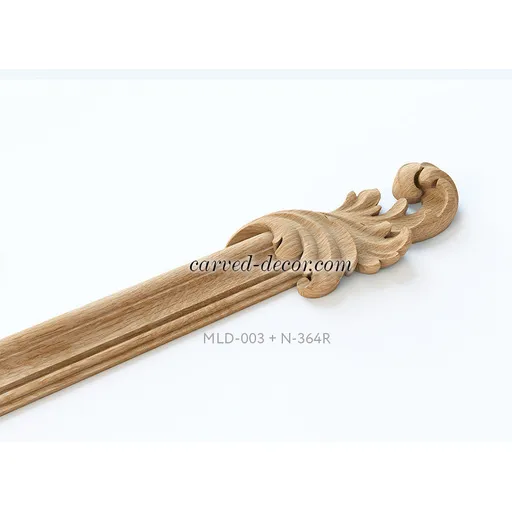 MLD-003 Decorative relief beech moulding - 4