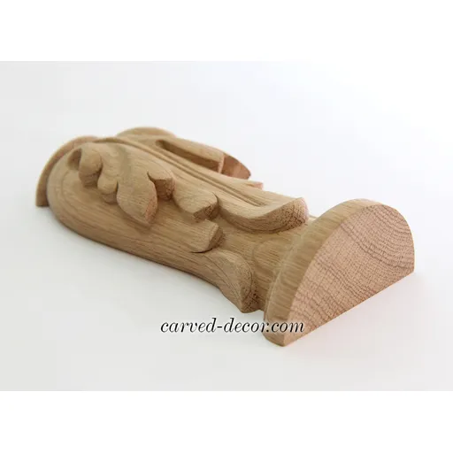 KL-031 Beech column tops half-round with acanthus leave