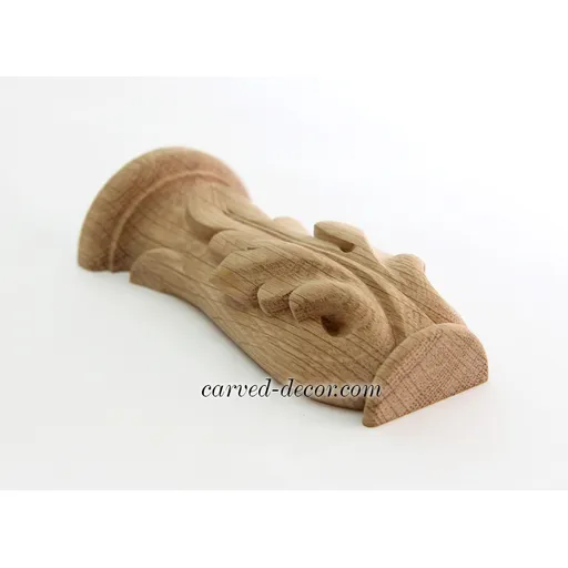 KL-031 Oak column tops half-round with acanthus leave