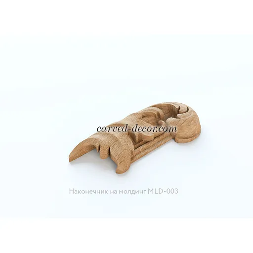 Ornate oak onlay for moulding