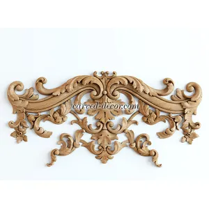 N-406 decorative floral acanthus Center Pediment for Cabinetry