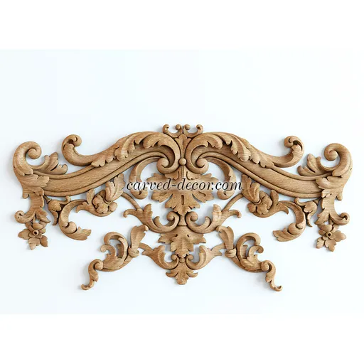 N-406 decorative floral acanthus Center Pediment for Cabinetry