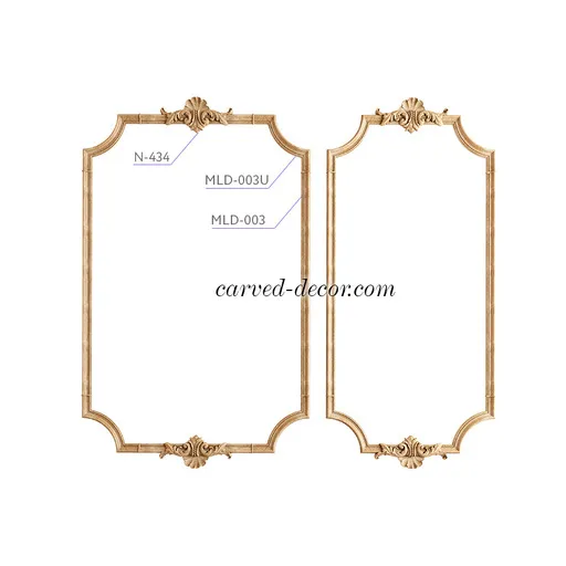 center onlay for moulding from oak