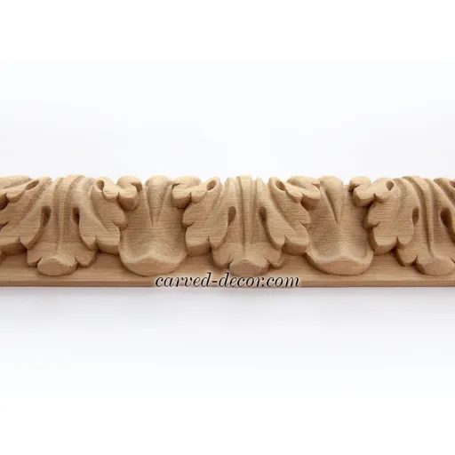 Hardwood acanthus leaf carved mouldings Baroque style