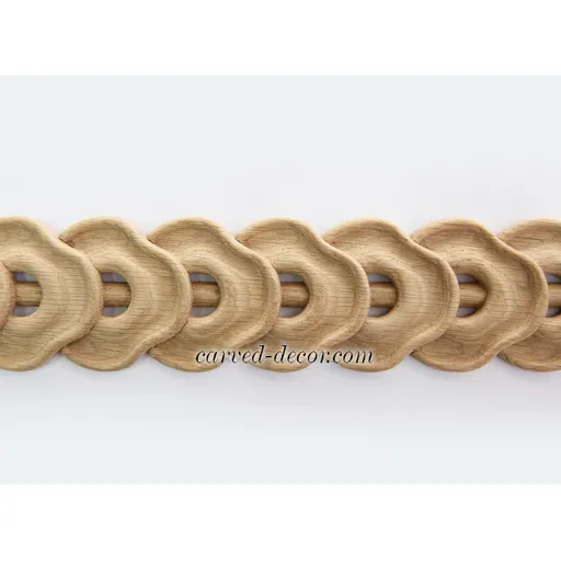 Pierced coin moulding hardwood