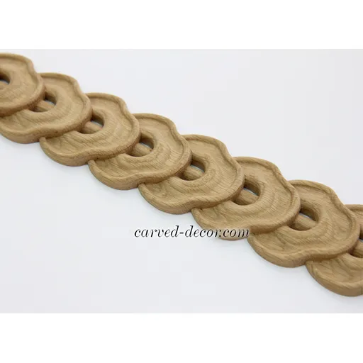 Hardwood pierced coin moulding modern style running rope