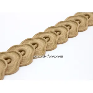 Hardwood pierced coin moulding running rope for interior