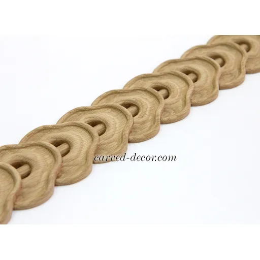 Hardwood pierced coin moulding running rope for interior